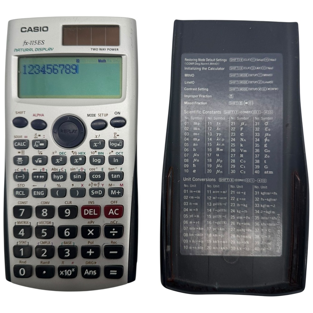 Casio fx-115 ES Natural Display Two Way Power Scientific‎ Calculator